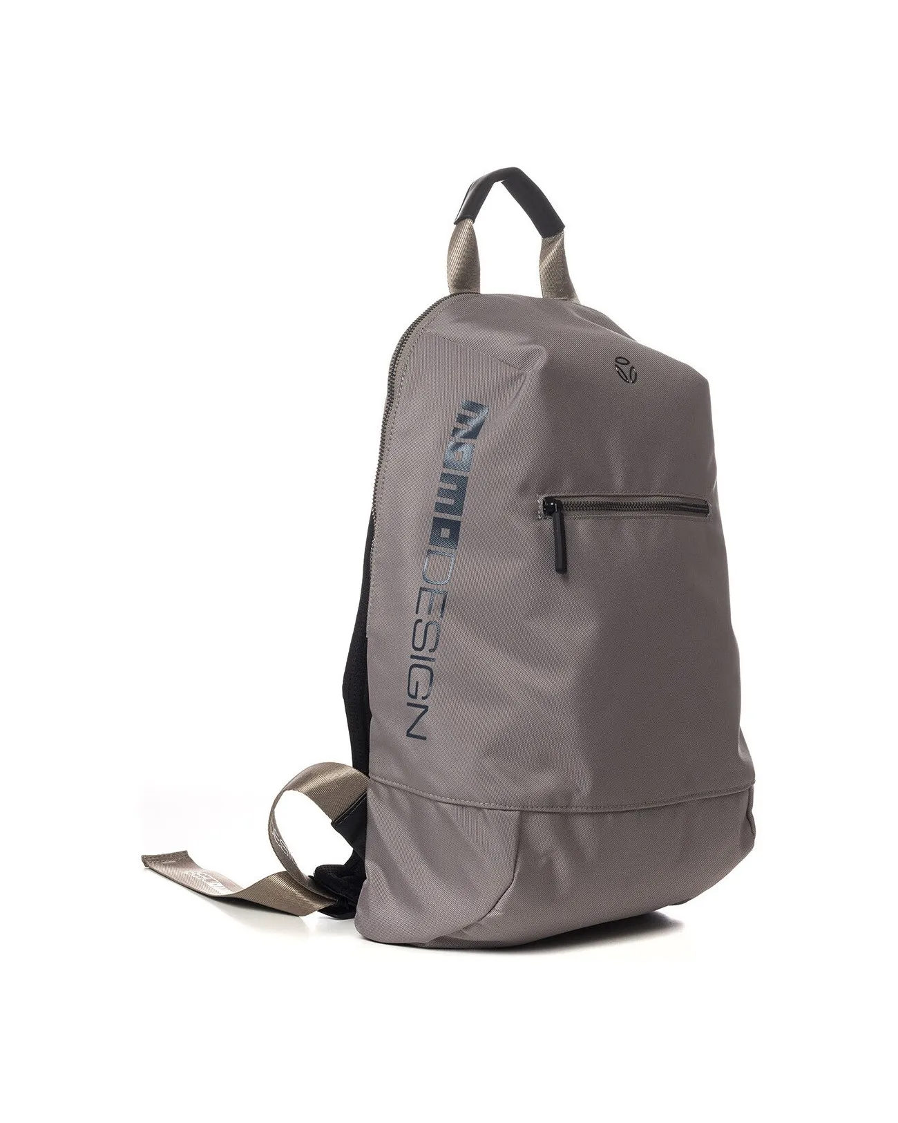 Momo Design - Zaino uomo in tessuto e pelle con tasca esterna