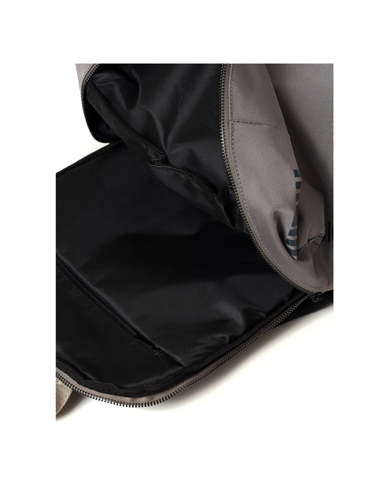 Momo Design - Zaino uomo in tessuto e pelle con tasca esterna