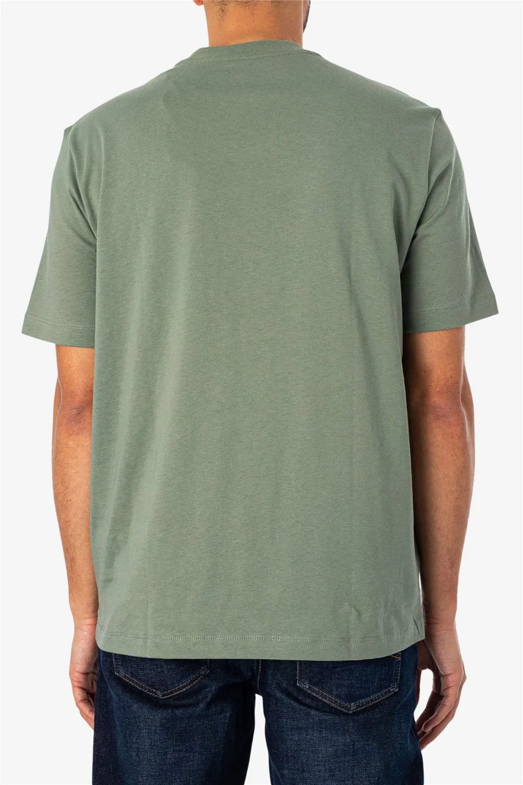 T-SHIRT VERDE DA UOMO ARMANI EXCHANGE LOGO QUADRATO 6DZTHB
